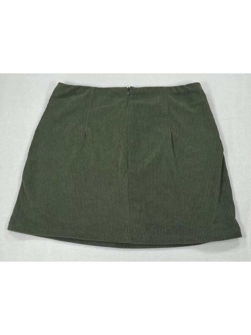 Halara Olive Green Corduroy Skort Skirt Built-In Shorts Women’s Medium - Picture 3 of 8